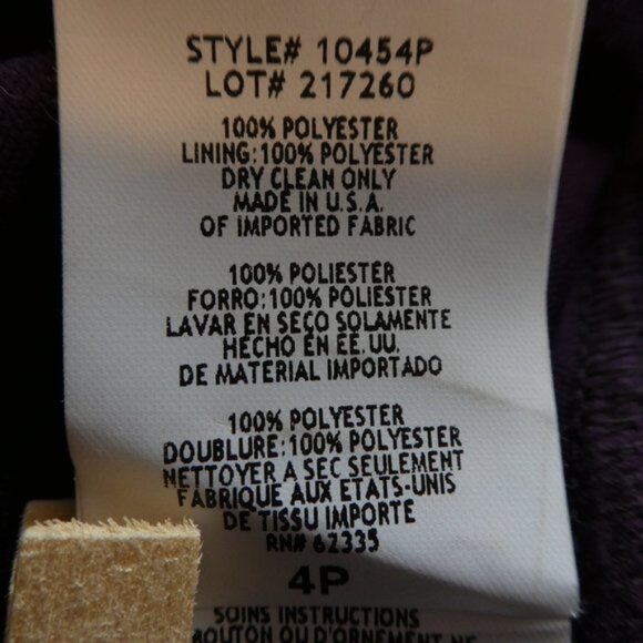 Betsy & Adam Gown Sweetheart Wine Berry Padded Bra Lined Back Zipper Rhinestones - Picture 9 of 10